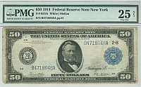 Fr.1031b, 1914 $50 New York FRN, Very Fine, PMG-25n
